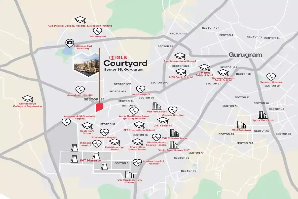 GLS Courtyard Location Map
